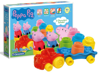 Pepa Pig - Clemmy bloky prasiatko peppa vlak s podložkami (PR)