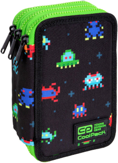 Peračník - COOLPACK Puzdro na ceruzku Jumper 3 Komora C67233 pixely