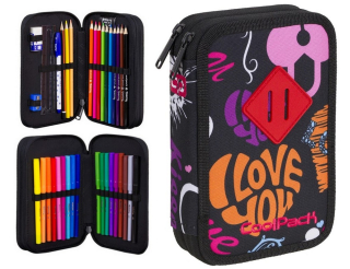 Peračník - Coolpack ceruzka puzdro duálne vybavenie srdcové láska