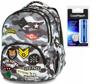 Školský batoh, taška - COOLPACK BENTLEY CAMO ČIERNE + BATOH ZADARMO A16111