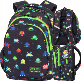 Školský batoh, taška - Coolpack Backpack Jerry 21L pixel robots s