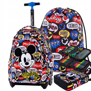Školský batoh, taška - BATOH COOLPACK NA KOLESÁCH MICKEY MOUSE 3ks