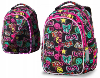 Školský batoh, taška - Coolpack School Backpack Ledpack svieti emócie