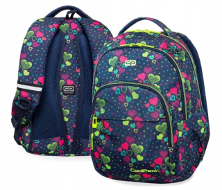 Školský batoh, taška - COOLPACK SCHOOL BACKPACK ľahké dievčenské srdce lim