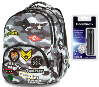 Školský batoh, taška - Coolpack School Batchpack Satchel Patches CAMO