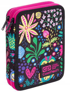 Peračník - COOLPACK CUKULOU CASE XL so zariadením sova kvety