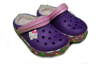 HELLO KITTY Crocs Detské papuče Hello Kitty Purple 25/26