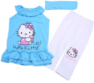 HELLO KITTY CUDO Ahoj Kitty Set pre letnú 3-diel 122