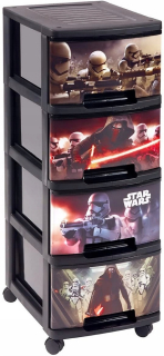 STAR WARS - Curver Dresser Skriňa Knižnica Kniha s zásuvkami