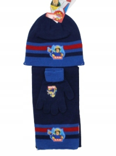 Požiarnik Sam - Uzávery Rukavice Scarf Firefighter Sam Set