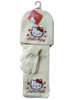HELLO KITTY Hat Shawl Rukavice Hello Kitty Winter ROZ 54