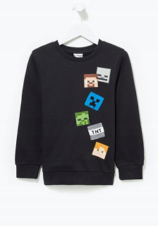 MINECRAFT - Čierna magická mikina flitra minecraft 12l