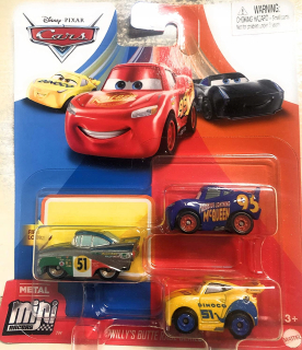 McQueen - Autá Cars MicroAut 3Pak Roman Cruz Zigzak GKG66