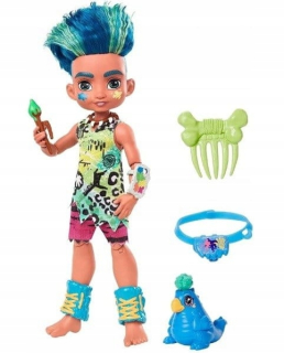 Cave Club - Jaskynný klub bábika bridlice + domáce zviera 4+ mattel
