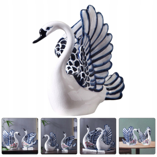 Chic keramika Swan dekorácie Blat Swan dekorácie cer