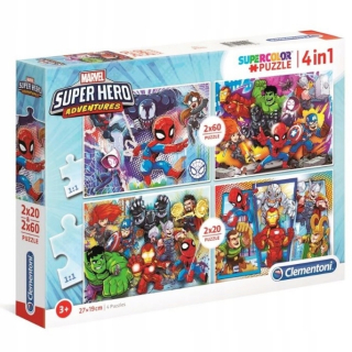 SPIDERMAN - Clementoni Puzzle Marvel Superhero 4in1