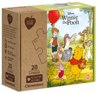 Medvedík Pú - Clementoni Puzzle Winnie Pú 2 v 1 Cartone 40