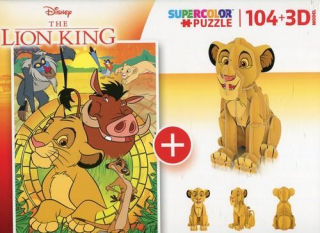 Leví kráľ - Clementoni Puzzle s levom King104