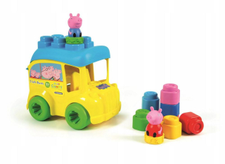 Pepa Pig - ClemMy Prasa Peppa Bus 18m + Clementoni