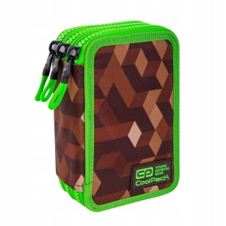 CoolPack Jumper 3, trojité puzdro na ceruzky - City Jungle (C67199) s príslušenstvom