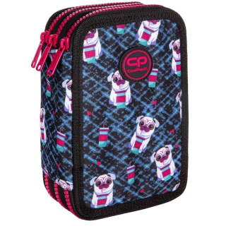 CoolPack Jumper 3, trojité puzdro na ceruzky - Dog to go (D067322) s príslušenstvom