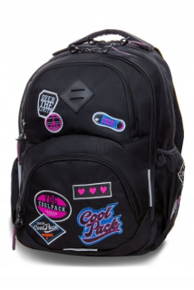 Detský batoh - COOLPACK BACKPACK DART L BADGE BLACK B19056 25L