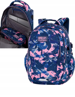 Školský batoh, taška - COOLPACK-FACTION-BACKPACK - ružové ťahy
