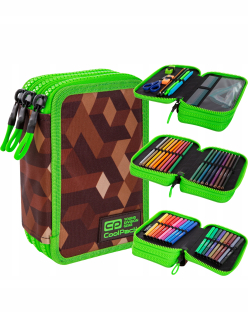 Peračník - COOLPACK JUMPER 3 Trojité puzdro na ceruzku s PC. Mesto