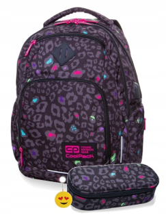 Coolpack školský batoh mládežnícky puzdro na ceruzky Panter + Pompon