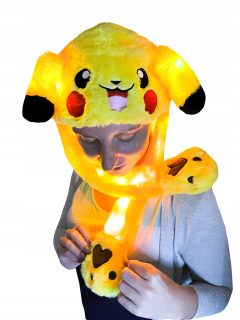 Pokémoni - Králik Hat Rabbit Skákanie LED | Pikachu