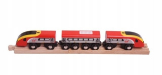 Bigjigs Červený kyvadlový vlak Virgin BJT461