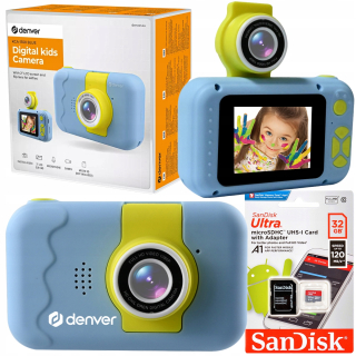 Detský fotoaparát - Fotoaparát Denver KCA-1350 + 32 GB karta