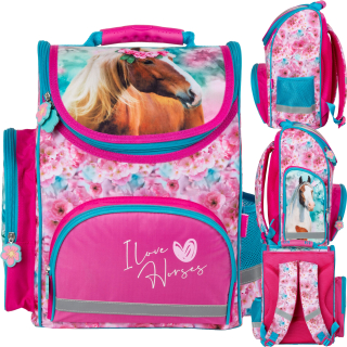 Aktovka školská taška - Derform Ergonomický Satchel v kone 19