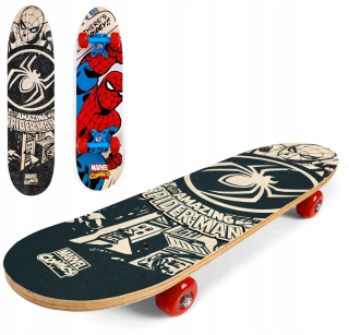 SPIDERMAN - Skateboard Board Drevo Silné 61cm Spider-Man