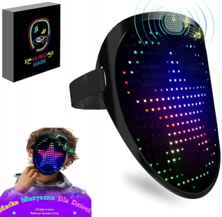 🔊🎶 led mask s zvukom hudby - dynamická zábava pre každú príležitosť! 🌈🔊
