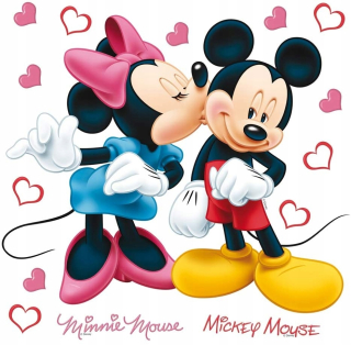 Minnie Mouse - Disney Minne Mickey Maus 30 x 30 Nálepka na stenu