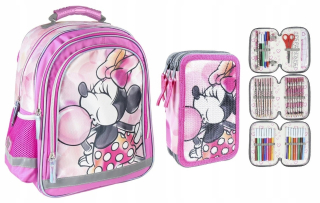 Minnie Mouse - Disney Mouse Minnie Miki školský batoh + puzdro na ceruzku