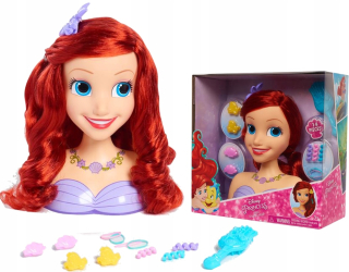 Disney morská víla arielka hlavou na vlasy