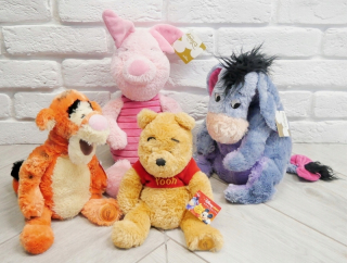 Medvedík Pú - Disney_kubuś puchatek_28-40cm nové 4ks