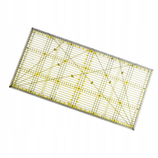 DIY QUILTER'S RULER s dvojitými farebnými mriežkami