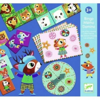 BING A PRIATELIA - Djeco Bingo-MEMO-DOMINO 3IN1 PRE PODMIENKU DETI
