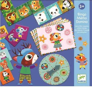 BING A PRIATELIA - Djeco Bingo Memo Domino 3+ 8131 Hra