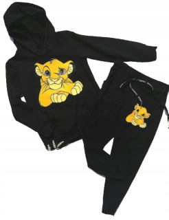 Leví kráľ - Black Simba 122/128 TrackSuits