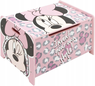 Minnie Mouse - Drevený hrudník na hračku myš Minnie Disney