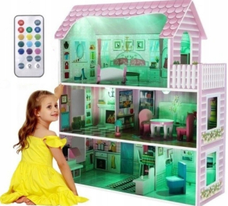 Barbie -  Drevený dom pre duplexné LED svetlo
