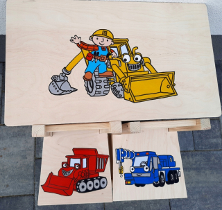 Staviteľ Bob - Drevený stôl 2 Stoličky pre deti Bob