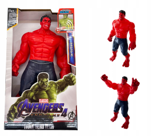 Veľká červená figúrka Hulk Avengers svieti Zvuk