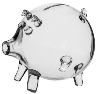 Pepa Pig - Veľké sklo prasiatko s hrubým sklom