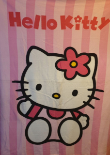 HELLO KITTY Veľký deka fleece mačiatko mačka ahoj kitty 125x150