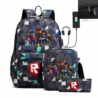 Školský batoh - Veľký školský batoh Roblox mládež a prípad ceruzky